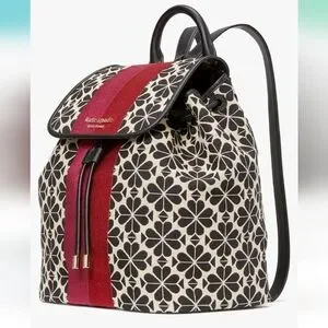 Kate Spade New York Spade Flower Jacquard Stripe Synch Medium Flap Backpack NWOT $_57.PNG?set_id=880000500F main image 3